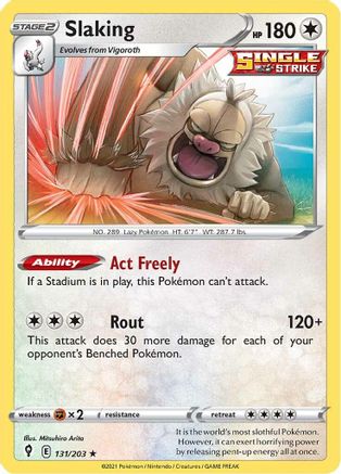Slaking 131/203 - SWSH07 Evolving Skies Holofoil-1