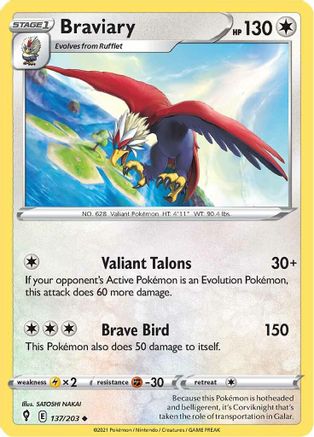 Braviary 137/203 - SWSH07 Evolving Skies-1