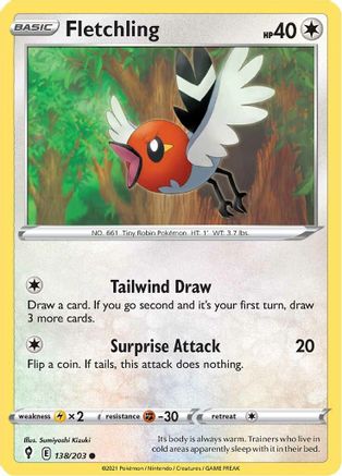Fletchling 138/203 - SWSH07 Evolving Skies-1