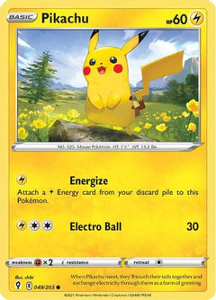 Pikachu 49/203 - SWSH07 Evolving Skies-1