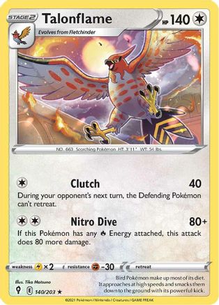 Talonflame 140/203 - SWSH07 Evolving Skies-1