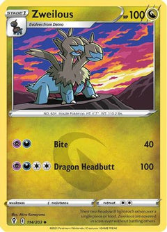Zweilous 114/203 - SWSH07 Evolving Skies Reverse Holofoil-1