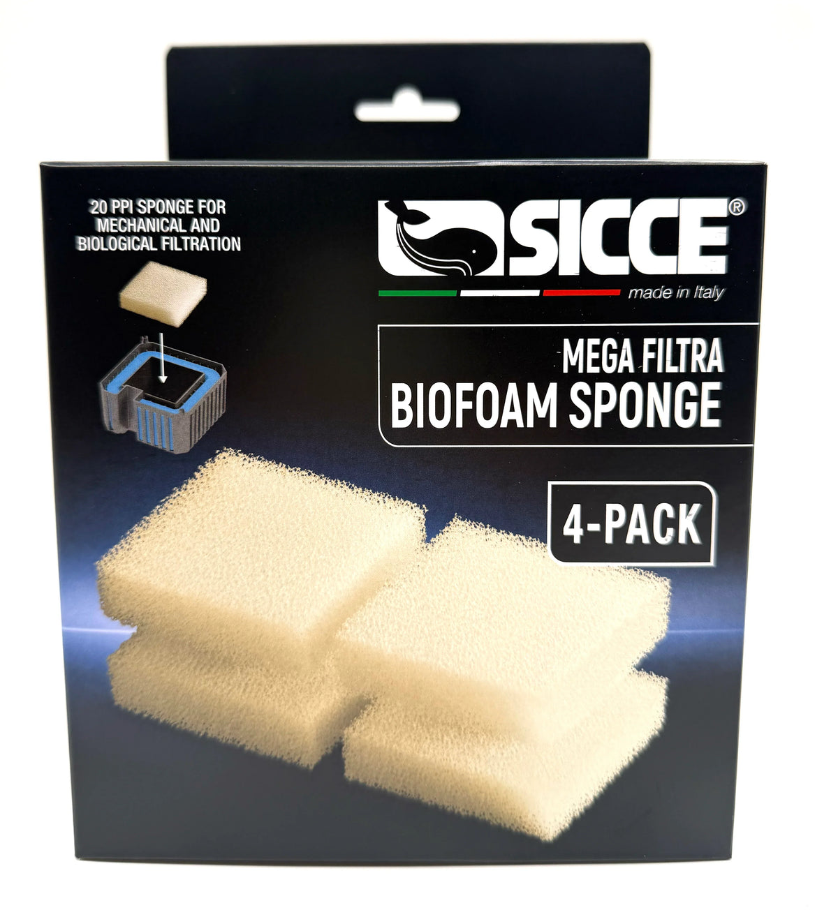 Sicce Mega Filtra Biofoam Sponges (4 Pack)-1