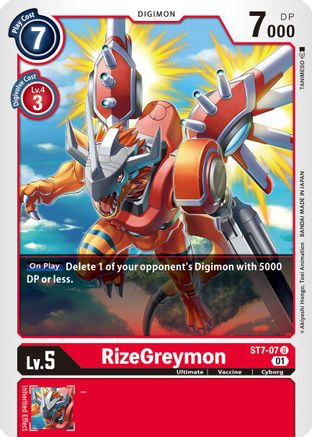 RizeGreymon (ST7-07) - Starter Deck 07: Gallantmon-1