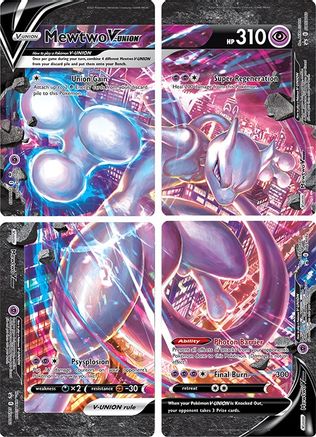 Mewtwo V-UNION [Set of 4] - SWSH Sword & Shield Promo Cards Holofoil-1