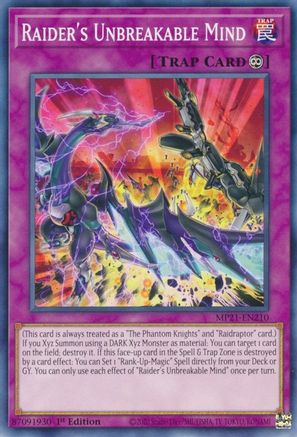 Raider's Unbreakable Mind (MP21-EN210) - 2021 Tin of Ancient Battles 1st Edition-1