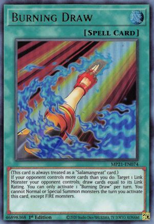 Burning Draw (MP21-EN074) - 2021 Tin of Ancient Battles 1st Edition