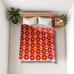 Red Southwestern Style Lightweight Queen Blanket – Cozy & Soft-1