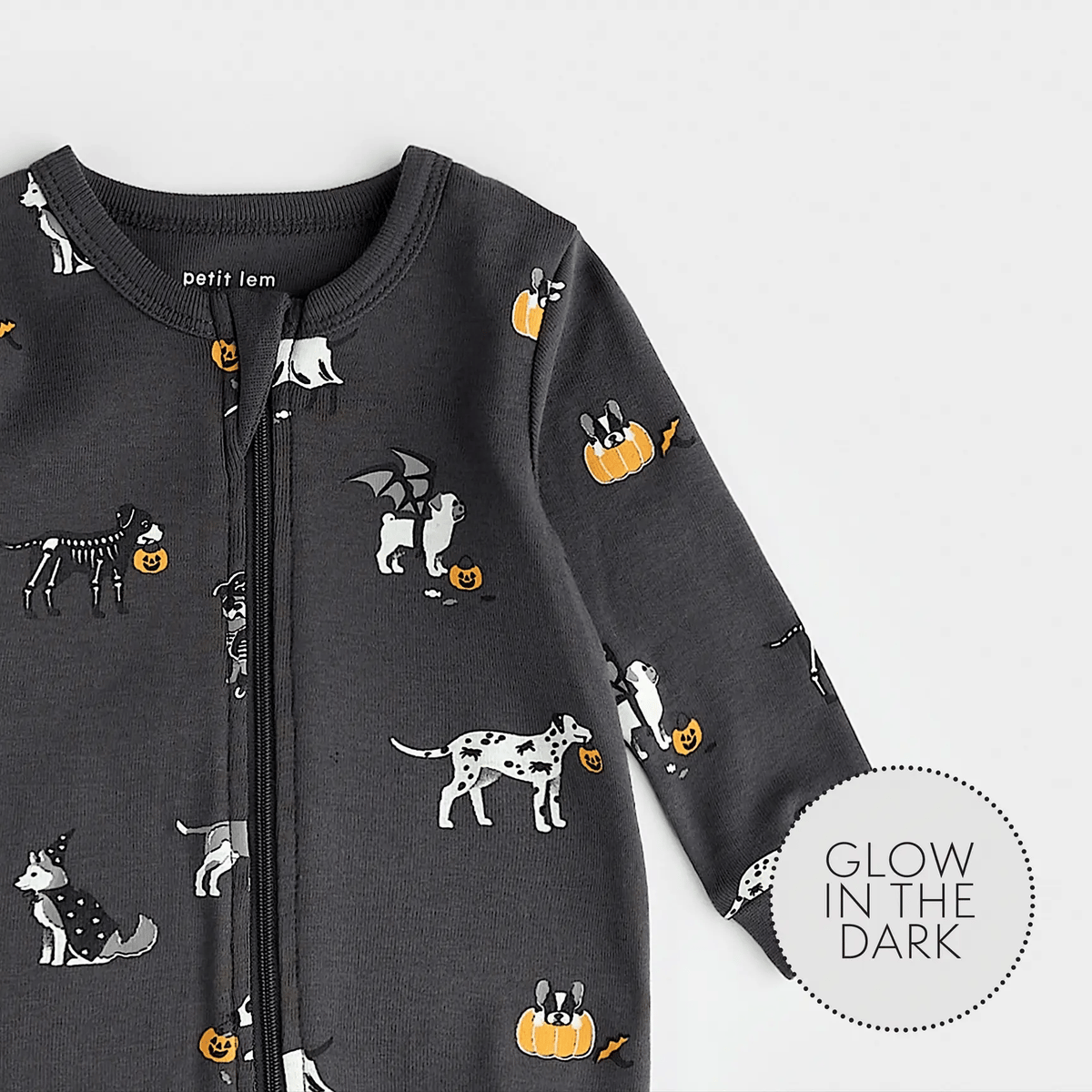 Howl-oween Print on Asphalt Sleeper | Petit Lem-3