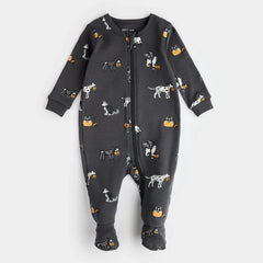 Howl-oween Print on Asphalt Sleeper | Petit Lem-1