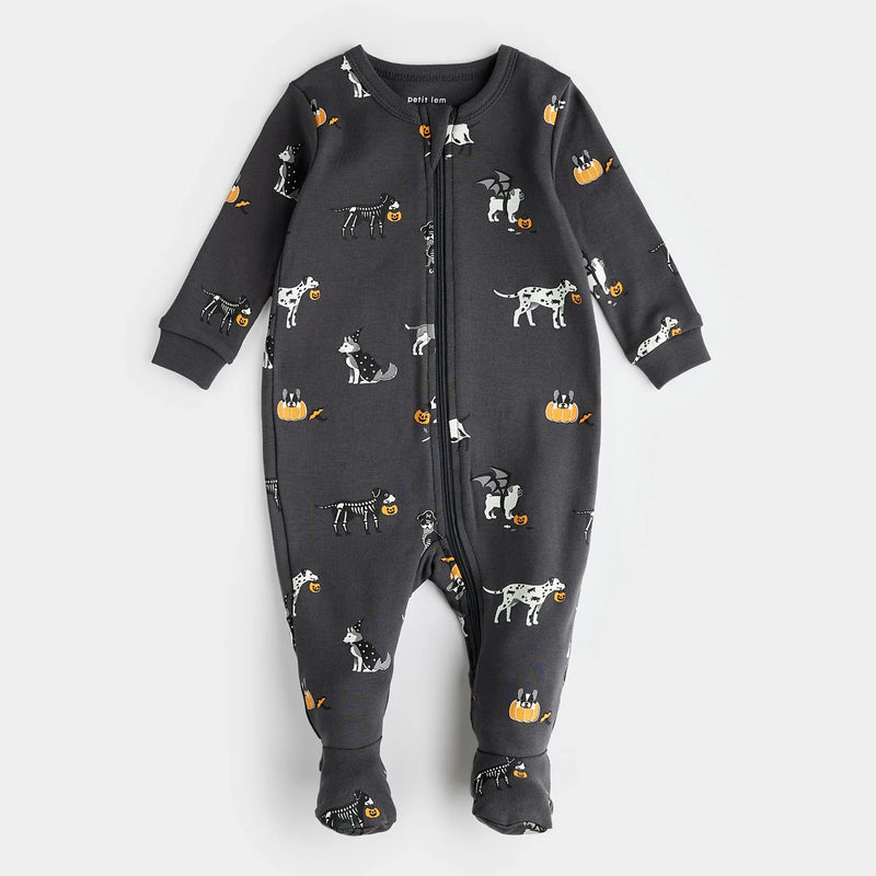 Howl-oween Print on Asphalt Sleeper | Petit Lem-1