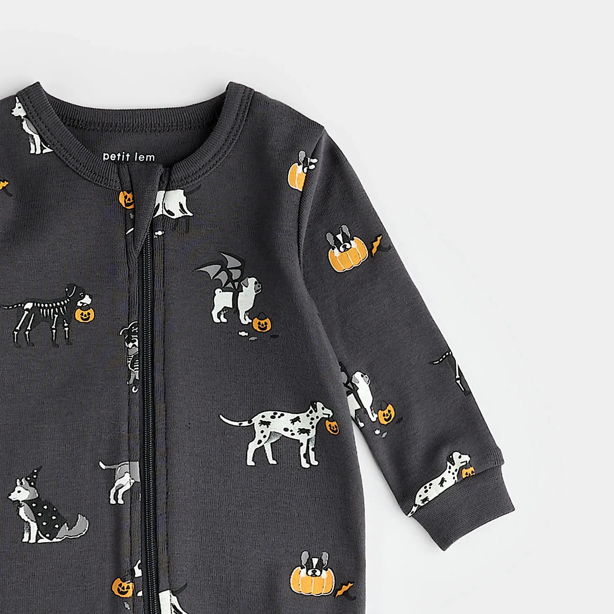 Howl-oween Print on Asphalt Sleeper | Petit Lem-2