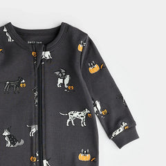 Howl-oween Print on Asphalt Sleeper | Petit Lem-2