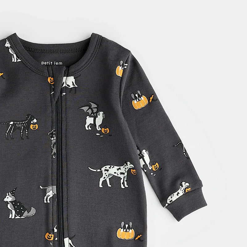 Howl-oween Print on Asphalt Sleeper | Petit Lem-2