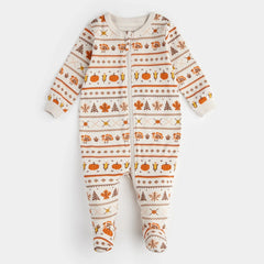 Harvest Fair Isle Print Sleeper | Petit Lem-1