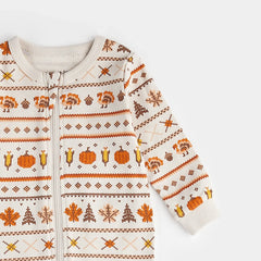 Harvest Fair Isle Print Sleeper | Petit Lem-2