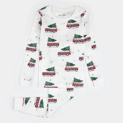 PJ Set | Festive Cars on Off-White | Petit Lem-1