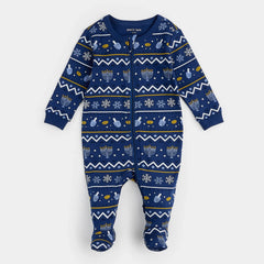Hanukkah Fair Isle Print Sleeper | Petit Lem-1