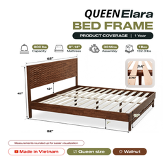 Elara Solid Wood Bed Frame-8