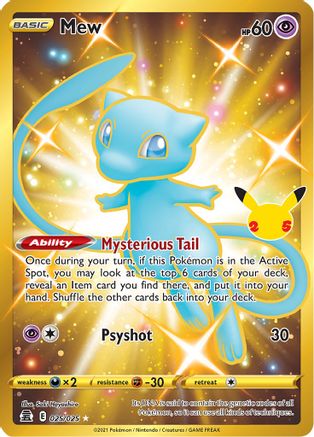 Mew (Secret) 25/25 - Celebrations Holofoil-1