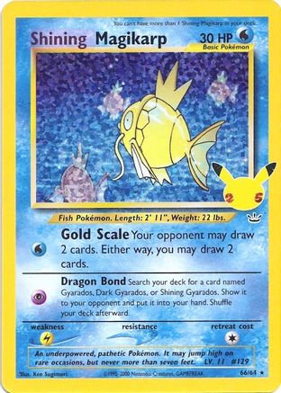 Shining Magikarp 66/25 - Celebrations Classic Collection Holofoil-1