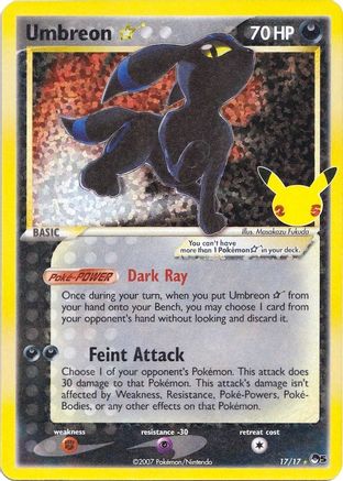 Umbreon Star 17/25 - Celebrations Classic Collection Holofoil-1
