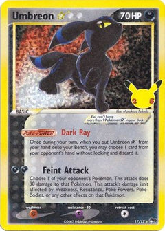 Umbreon Star 17/25 - Celebrations Classic Collection Holofoil-1