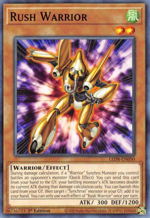 Rush Warrior (LED8-EN050) - Legendary Duelists: Synchro Storm 1st Edition-1
