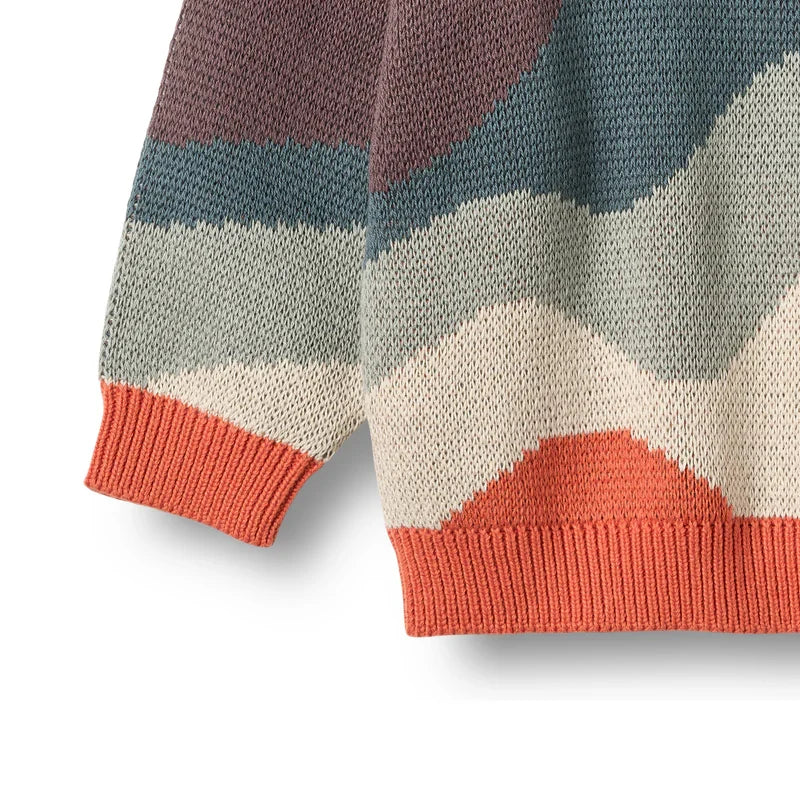 Jaquard Pullover Knud | Multi | Wheat Kids-5