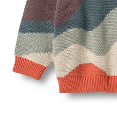 Jaquard Pullover Knud | Multi | Wheat Kids-5