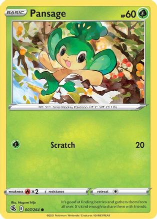 Pansage 7/264 - SWSH08 Fusion Strike-1