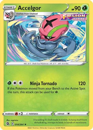 Accelgor 14/264 - SWSH08 Fusion Strike Reverse Holofoil-1