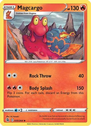 Magcargo 35/264 - SWSH08 Fusion Strike Reverse Holofoil-1
