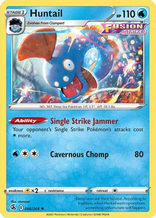 Huntail 66/264 - SWSH08 Fusion Strike Reverse Holofoil-1