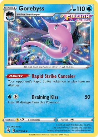 Gorebyss 67/264 - SWSH08 Fusion Strike Reverse Holofoil-1
