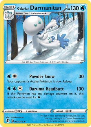 Galarian Darmanitan 72/264 - SWSH08 Fusion Strike-1