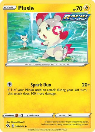 Plusle 89/264 - SWSH08 Fusion Strike-1