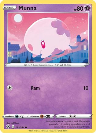 Munna 121/264 - SWSH08 Fusion Strike Reverse Holofoil-1