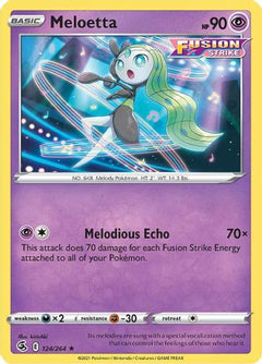 Meloetta 124/264 - SWSH08 Fusion Strike Reverse Holofoil-1