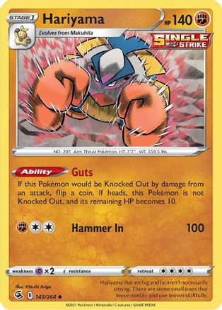 Hariyama 143/264 - SWSH08 Fusion Strike-1