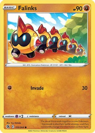 Falinks (155) 155/264 - SWSH08 Fusion Strike Reverse Holofoil-1