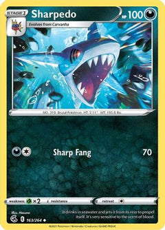 Sharpedo 163/264 - SWSH08 Fusion Strike Reverse Holofoil-1