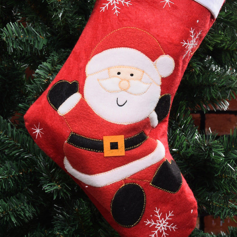 Christmas Stocking Pendant – Elk & Santa Hanging Decoration-4