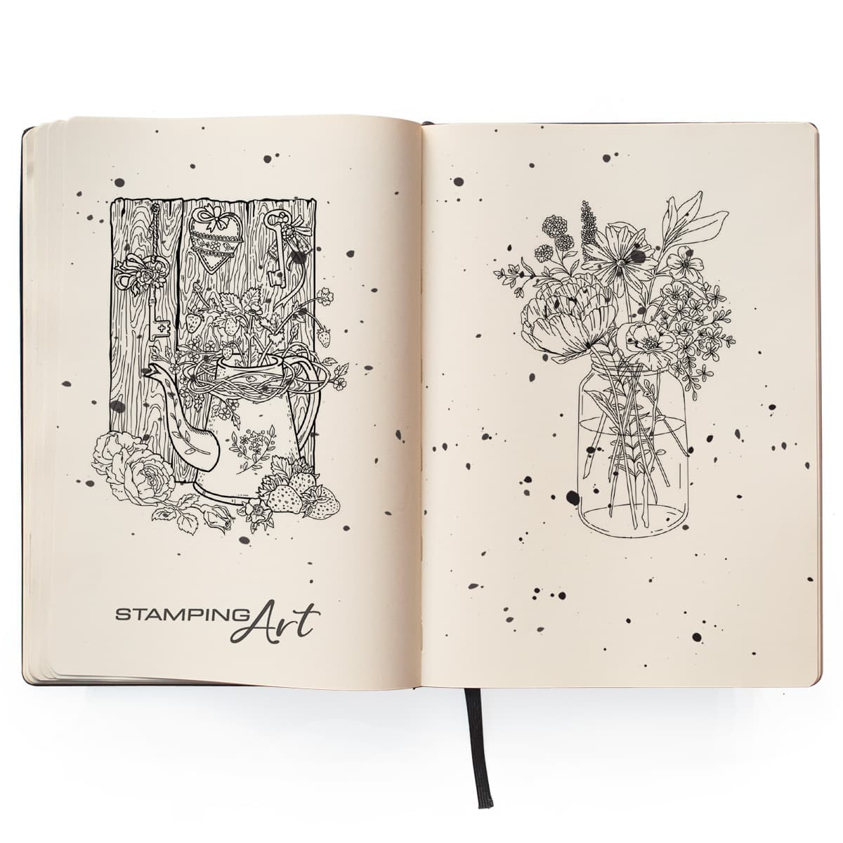Ciao Bella Clear Stamp Set 4"X6" Fraises Et Fleurs Sauvages-3