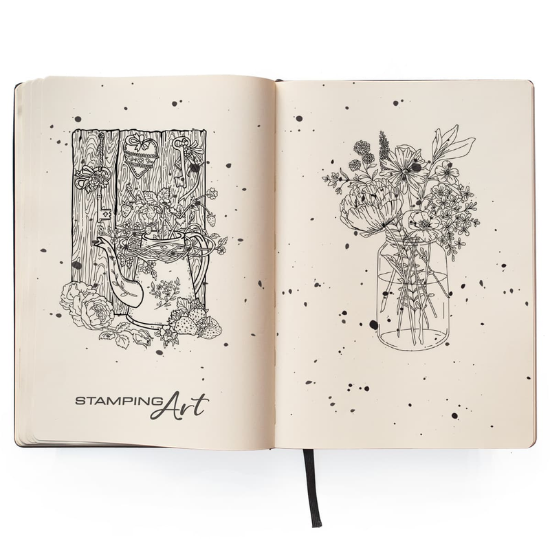 Ciao Bella Clear Stamp Set 4"X6" Fraises Et Fleurs Sauvages-3