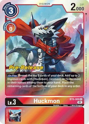 Huckmon (BT6-009) - Double Diamond Pre-Release Cards Foil-1