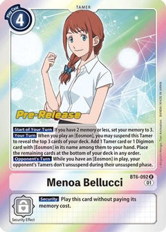 Menoa Bellucci (BT6-092) - Double Diamond Pre-Release Cards Foil-1