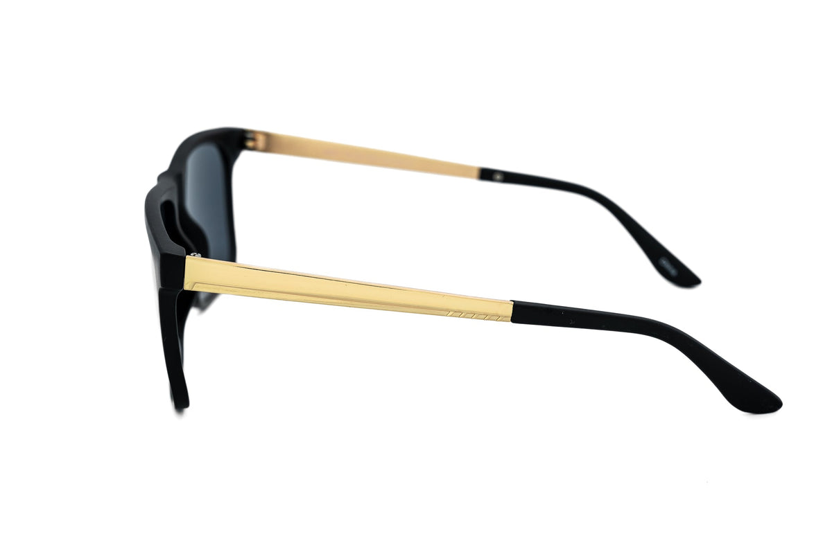 Boléro Soren — Matte Black Square Sunglasses-12