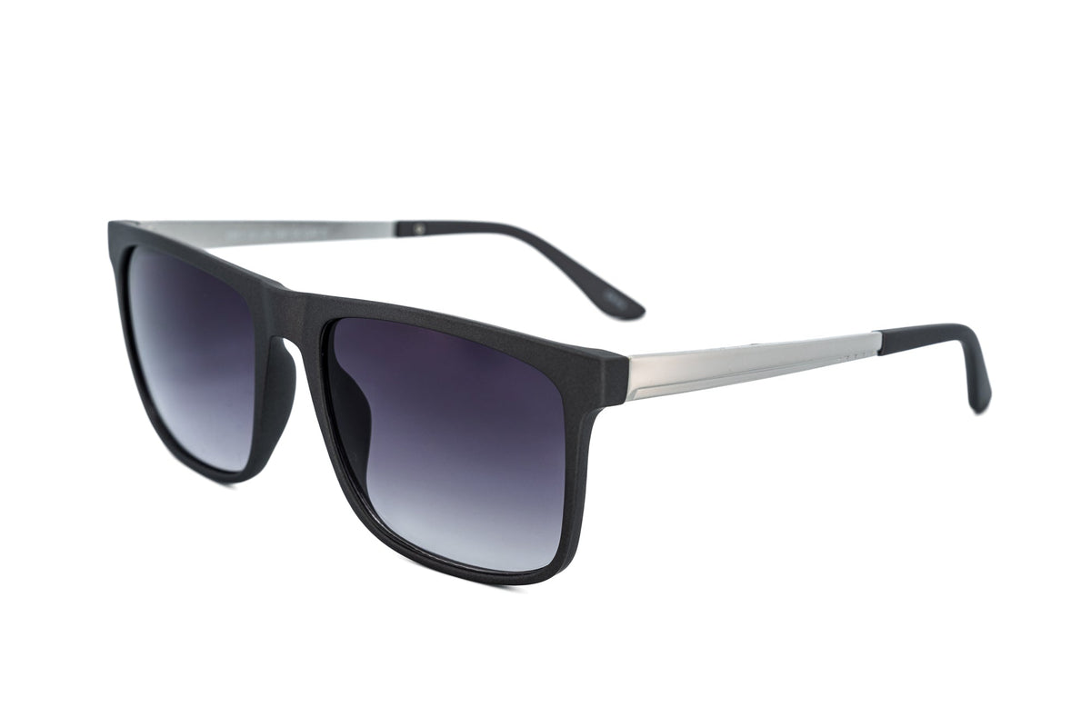 Boléro Soren — Matte Black Square Sunglasses-4