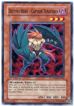 Destiny Hero - Captain Tenacious (DP05-EN002) - Duelist Pack 5: Aster Phoenix 1st Edition-1